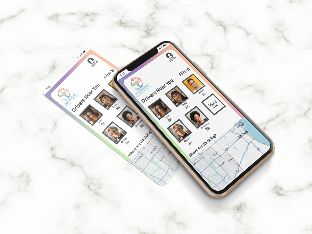 INDRIVERT App Mockup