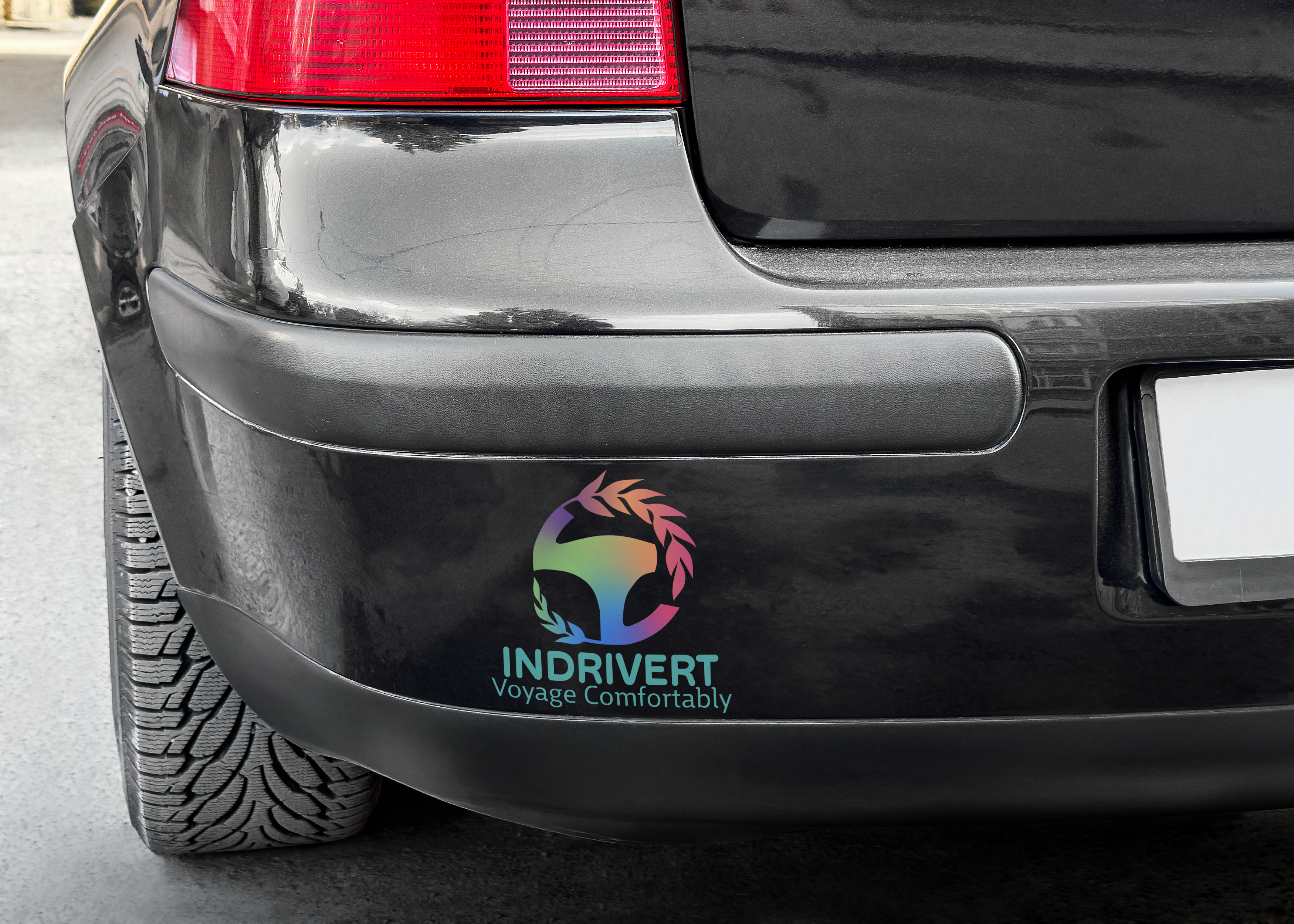 INDRIVERT Bumper Sticker Mockup
