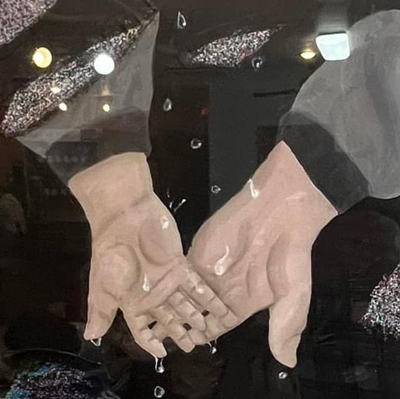 Static noise painting close up