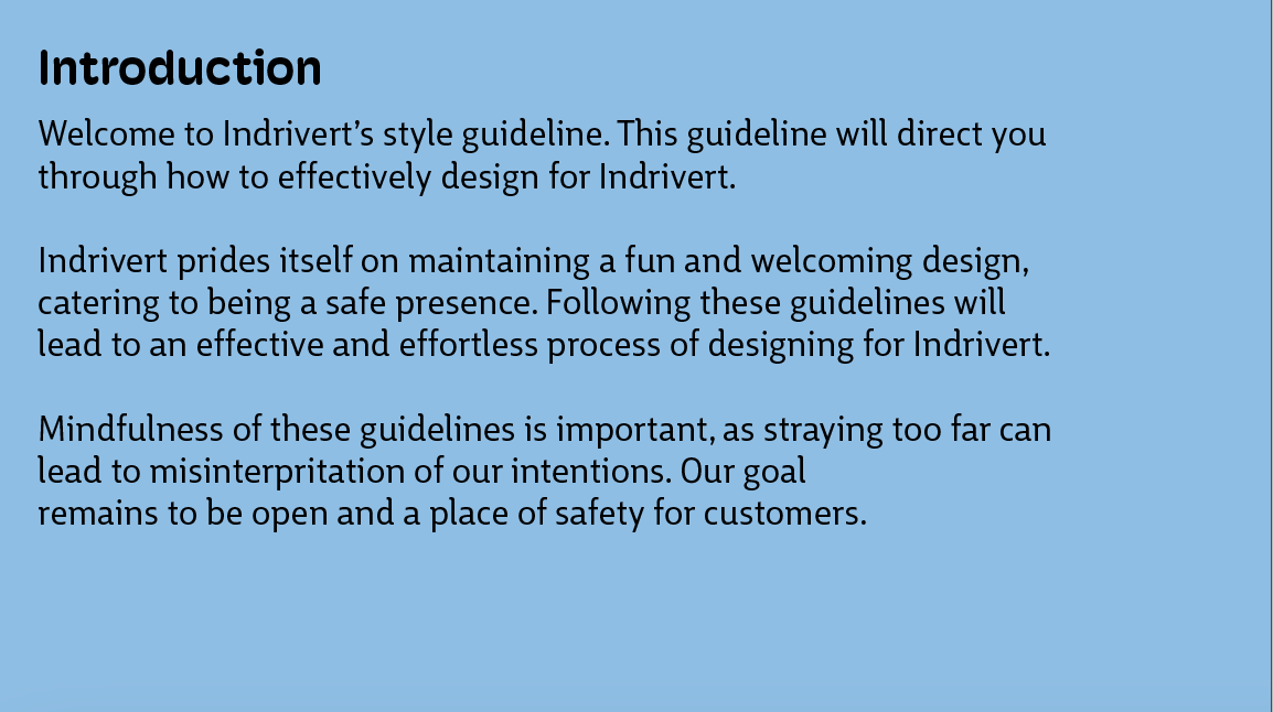 Indrivert Brand Guide Introduction Page